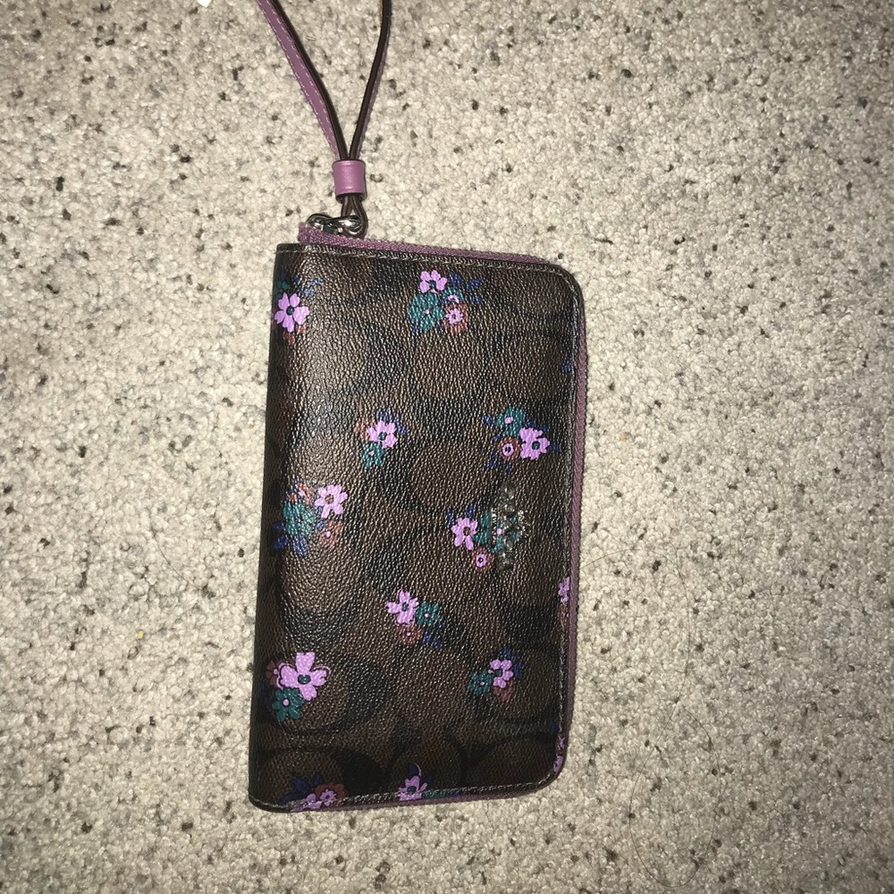 Brown and Purple Coach Wallet